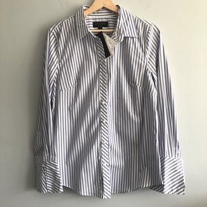 Banana Republic NWT Size 12 stripe button up shirt